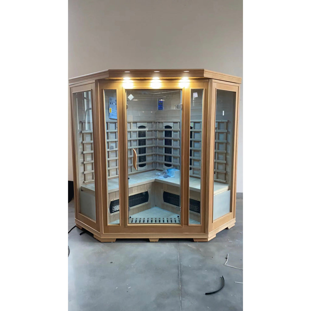 SAUNA EVOLUTION®  Low EMF Indoor Wood Sauna With Carbon Panel Far Infrared 16