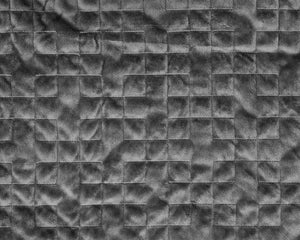 Original Weighted Blanket gray fabric with a quilted square pattern.