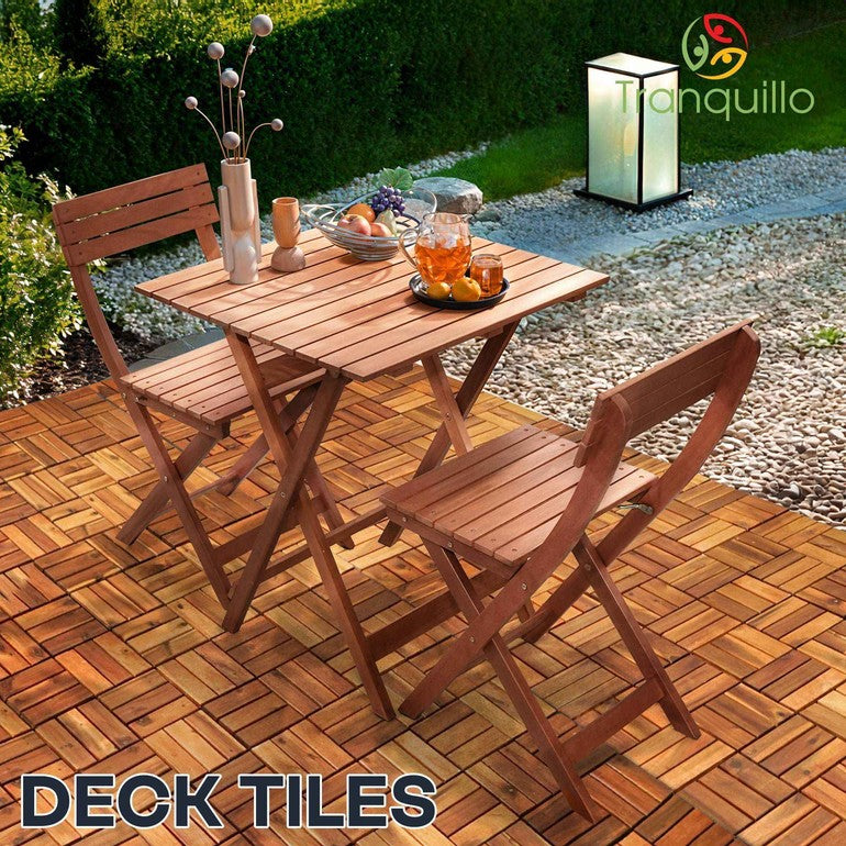 Tranquillo Solid Wood Premium Deck Tiles for Stylish Outdoor Spaces