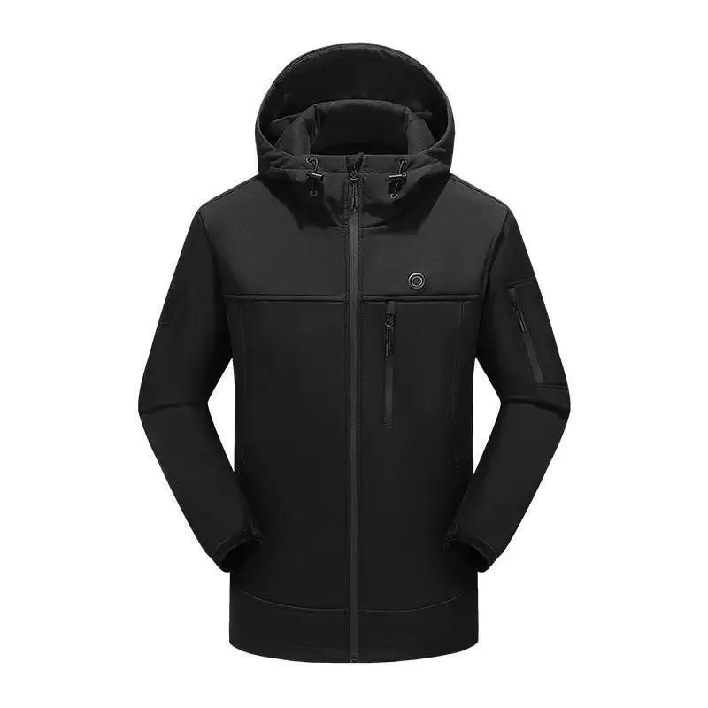 LITEGUEST 10-Zone Softshell Heated Jacket, black USB heated sport jacket by SmartTherm OutdoorLiteGear