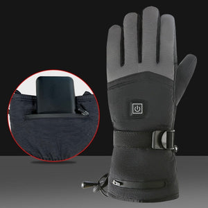 LITEGUEST Heated Gloves, black USB-powered for winter outdoor protection