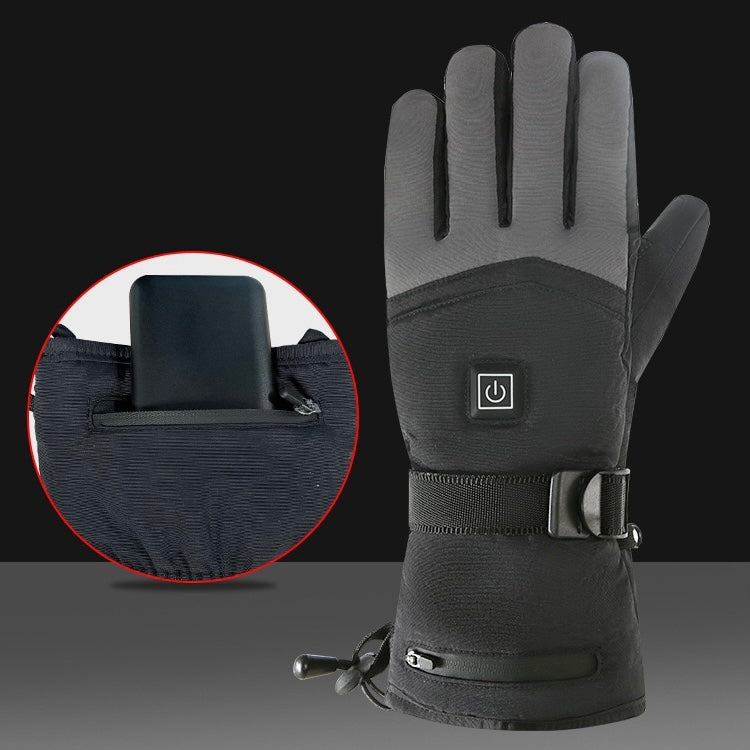 LITEGUEST Heated Gloves, black USB-powered for winter outdoor protection