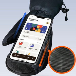 LITEGUEST Heated Gloves, black USB-powered winter gloves with textured grip