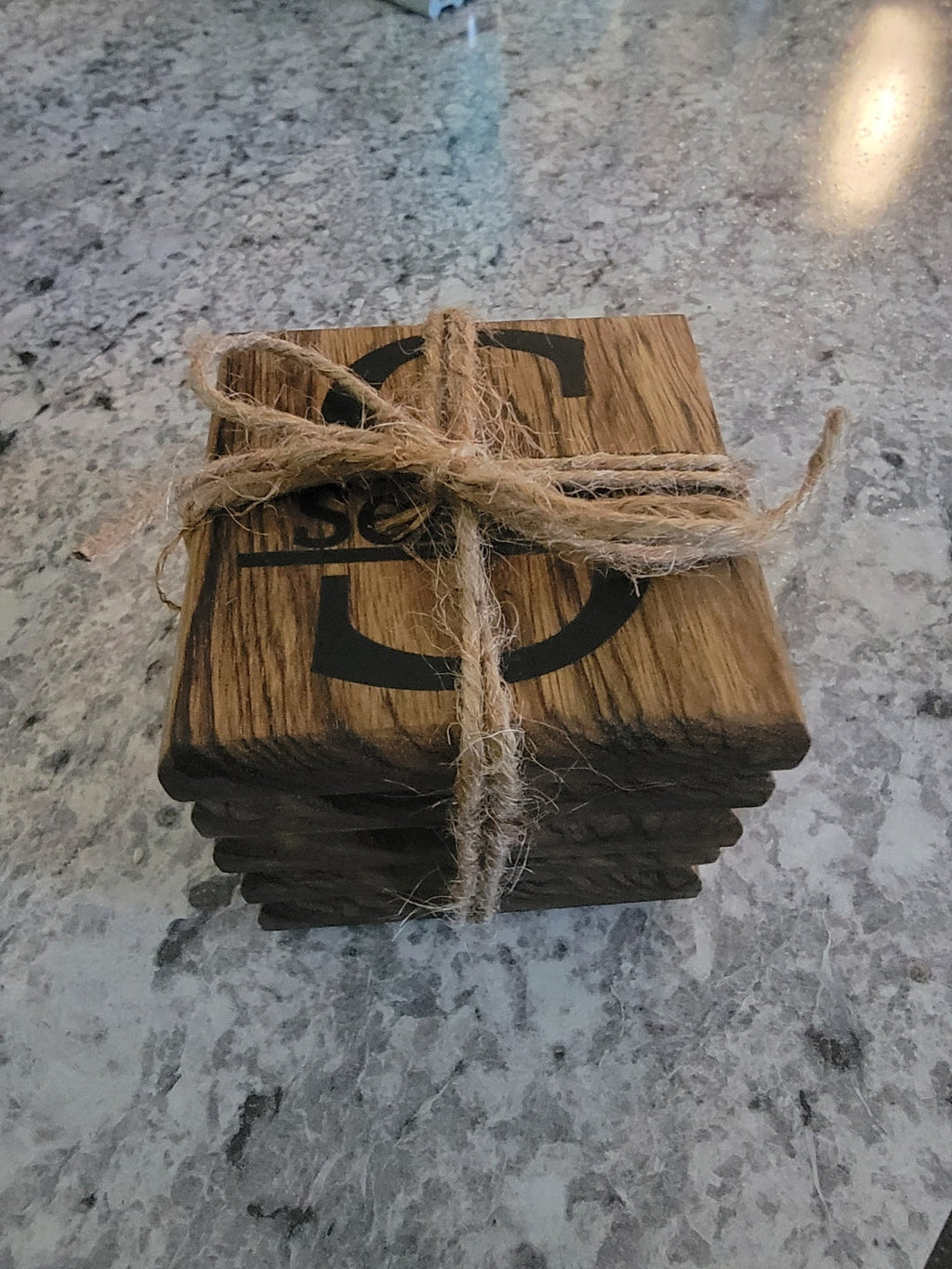 Customized coaster set.