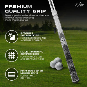 Ase Golf 3-Piece Wedge Set with premium brushed cotton-wire grip for golf clubs