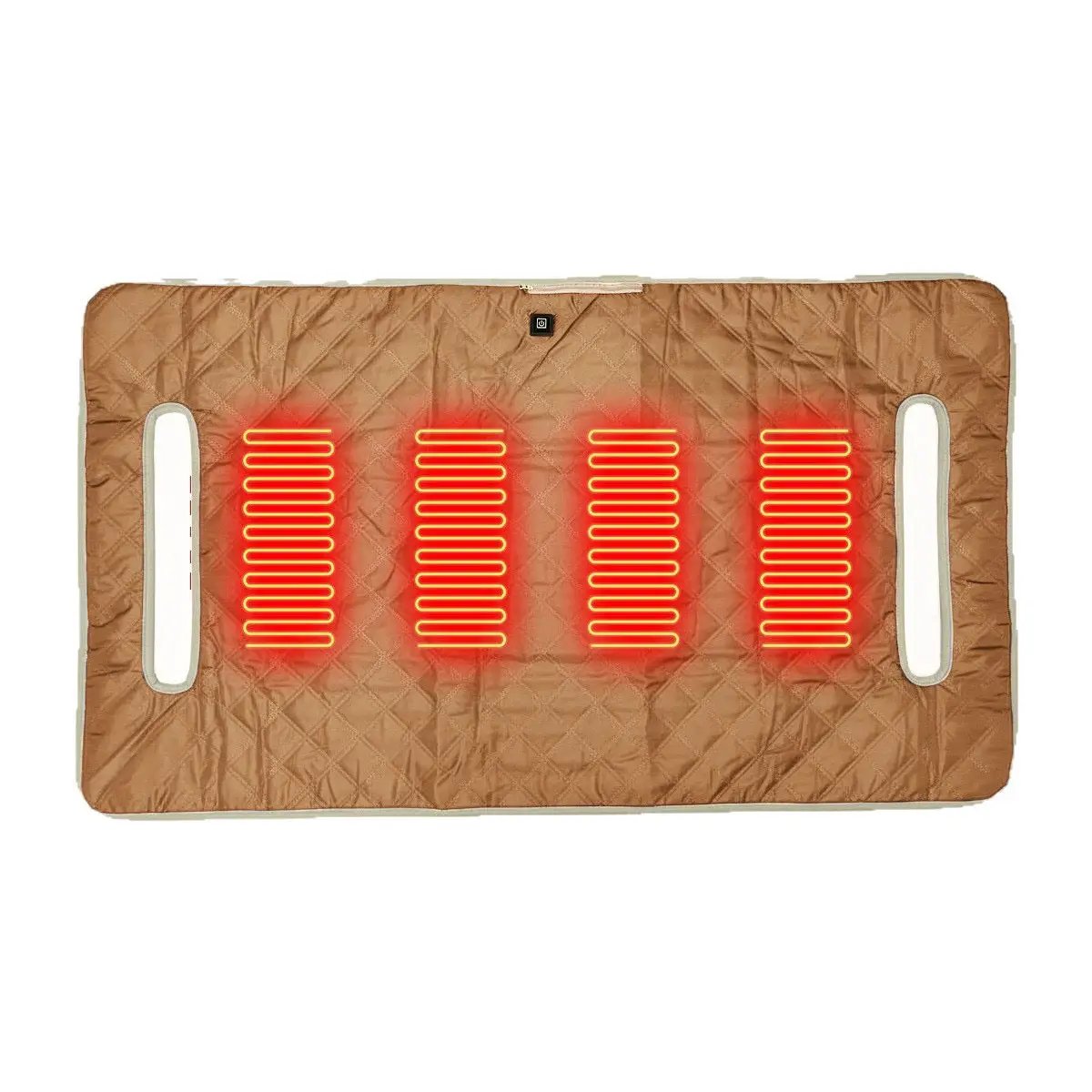 LITEGUEST USB heated golf cart seat cushion with four heating zones in quilted brown
