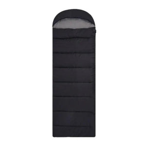 LITEGUEST heated sleeping bag, single, USB-powered warmth for camping, black with gray interior