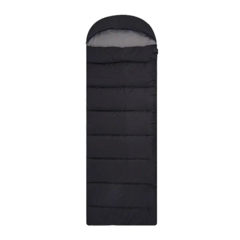LITEGUEST heated sleeping bag, single, USB-powered warmth for camping, black with gray interior