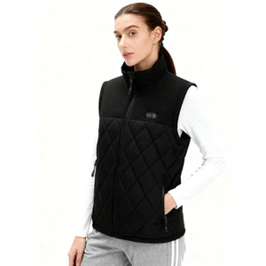 Vest: LITEGUEST Dual-Control Heated Vest, black quilted with 17-zone USB heating