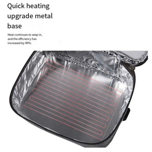 LITEGUEST USB heated lunch bag by SmartTherm OutdoorLiteGear Inc., portable waterproof lunch bag with heating coils.