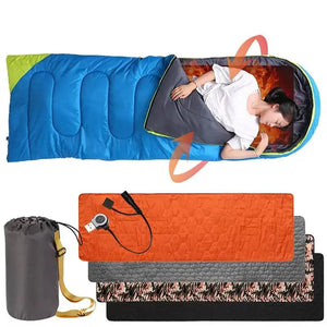 LITEGUEST USB Heated Sleeping Mat by SmartTherm OutdoorLiteGear Inc., blue pad with USB controller; color sleeping mats