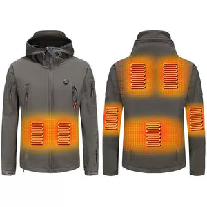 LITEGUEST 7-Zone Heated Jacket, gray, USB-powered by SmartTherm OutdoorLiteGear Inc.