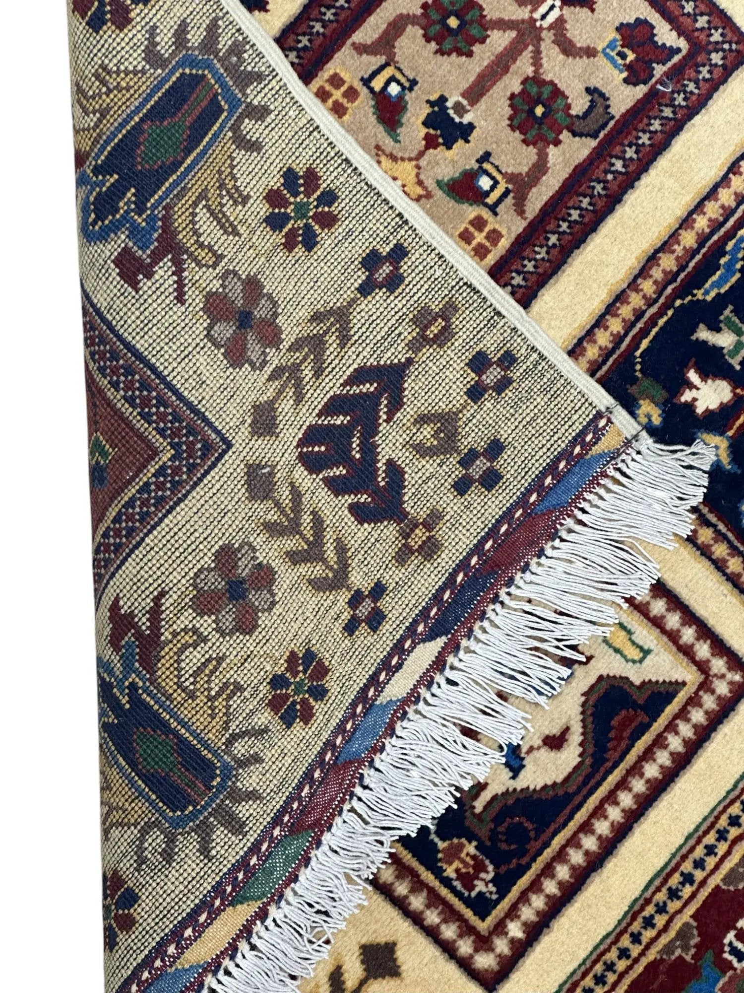 Hand-Knotted Afghani Bakhteiari Wool Rug – 3’5″  x  5’1″