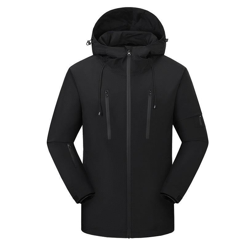 LITEGUEST Ski Waterproof 5-Zone Heated Jacket, USB-powered, black sport jacket