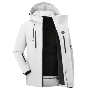 Jacket LITEGUEST ski waterproof 5-zone USB heated coat in white