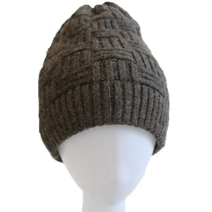 LITEGUEST Heated Thermal Hat, gray knitted beanie with USB-powered warmth