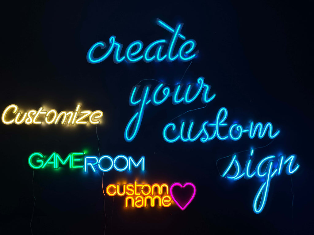 Custom Neon Sign, Neon Metal Wall Art