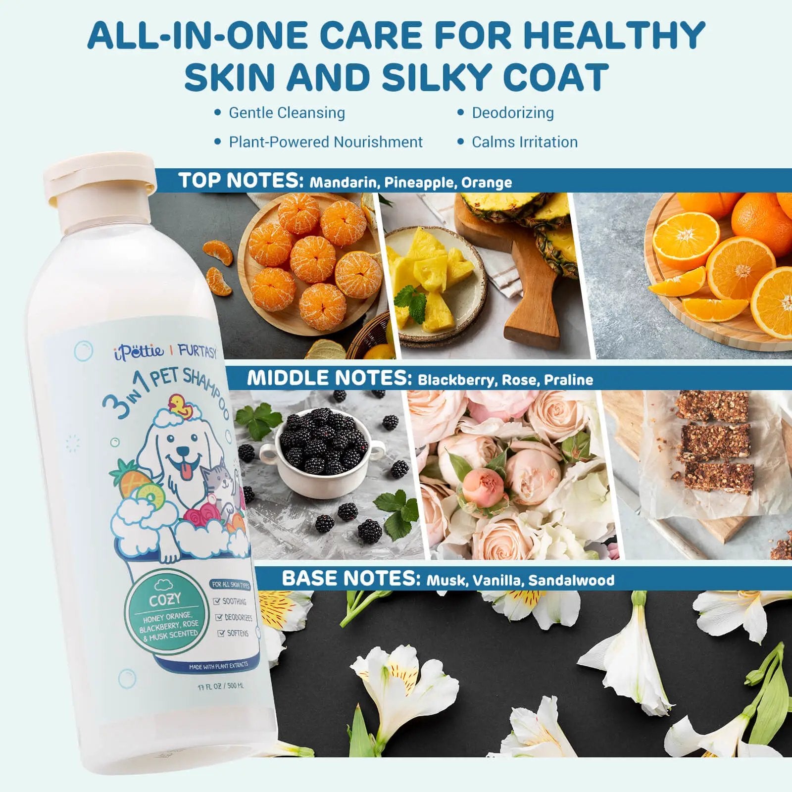 Furtasy Pet Shampoo, Sunshine & Cozy Formulas