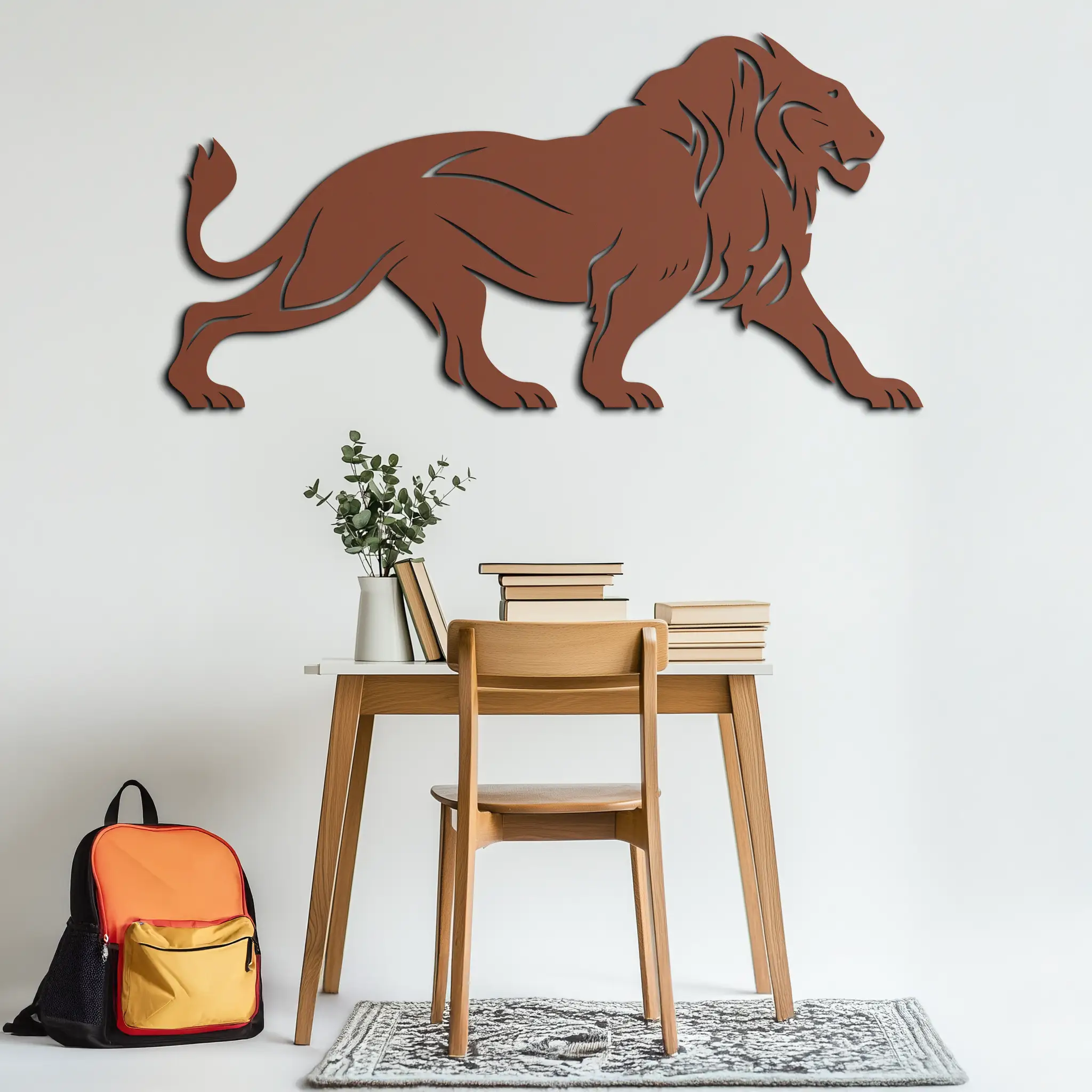 Majestic Lion Wall Art - Steel Wall Decor for Home and Office -KAF002