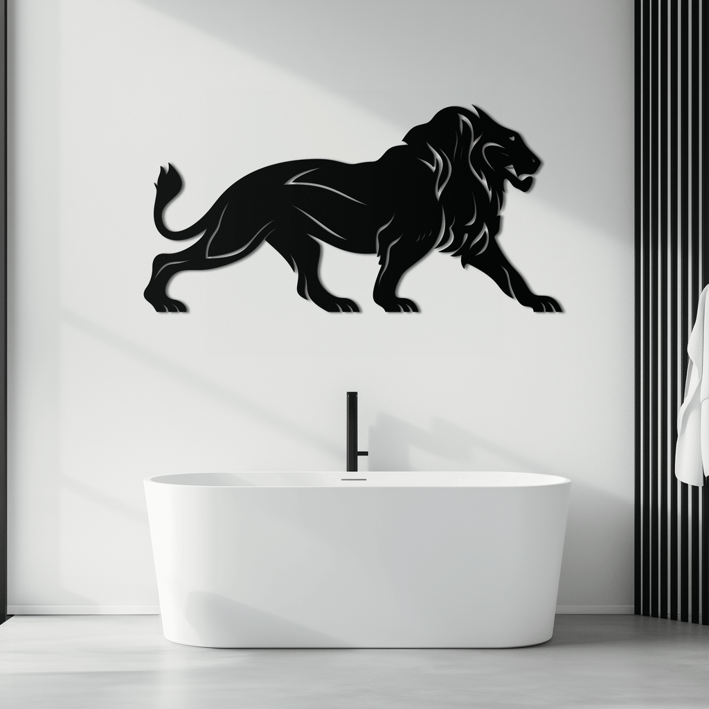 Majestic Lion Wall Art - Steel Wall Decor for Home and Office -KAF002