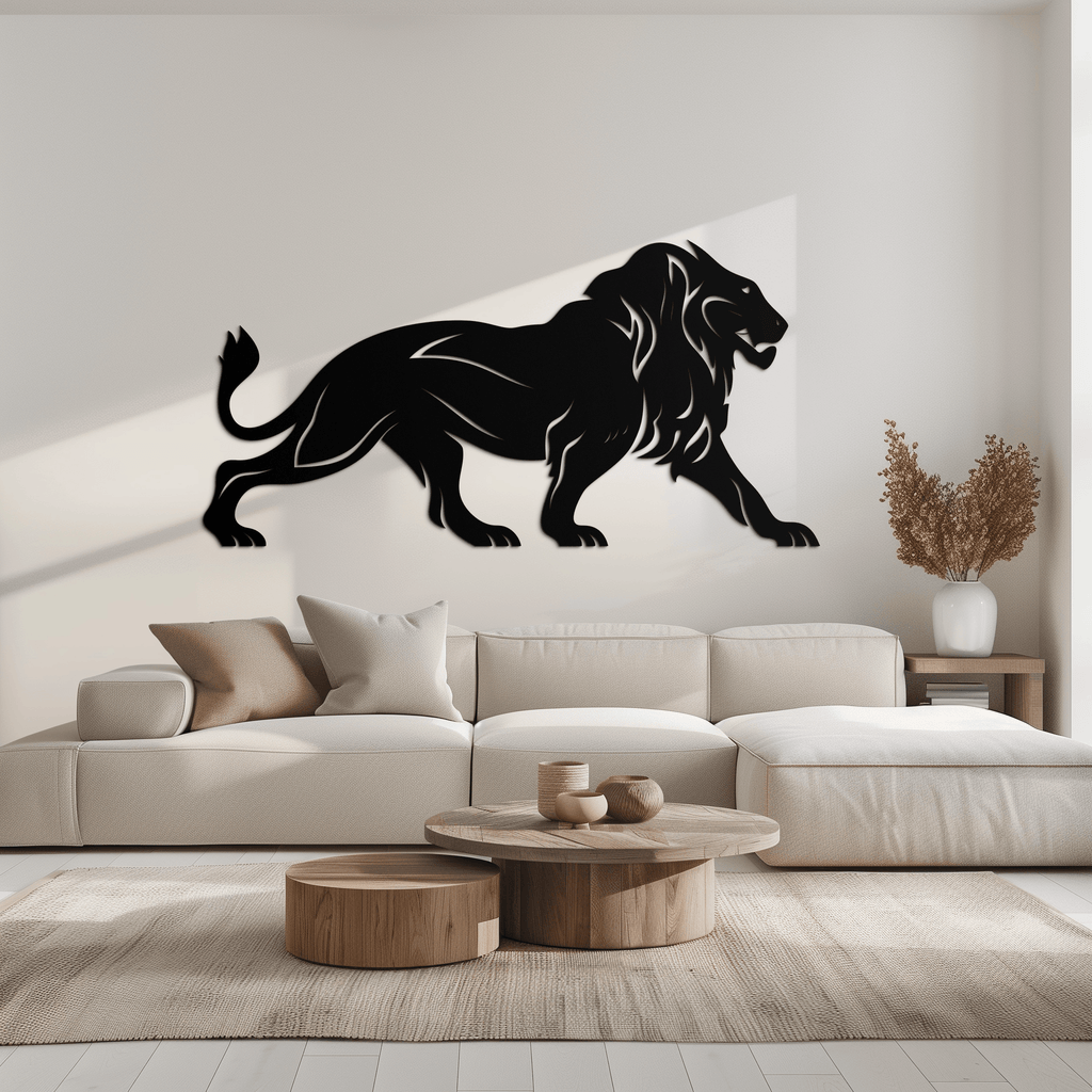 Majestic Lion Wall Art - Steel Wall Decor for Home and Office -KAF002
