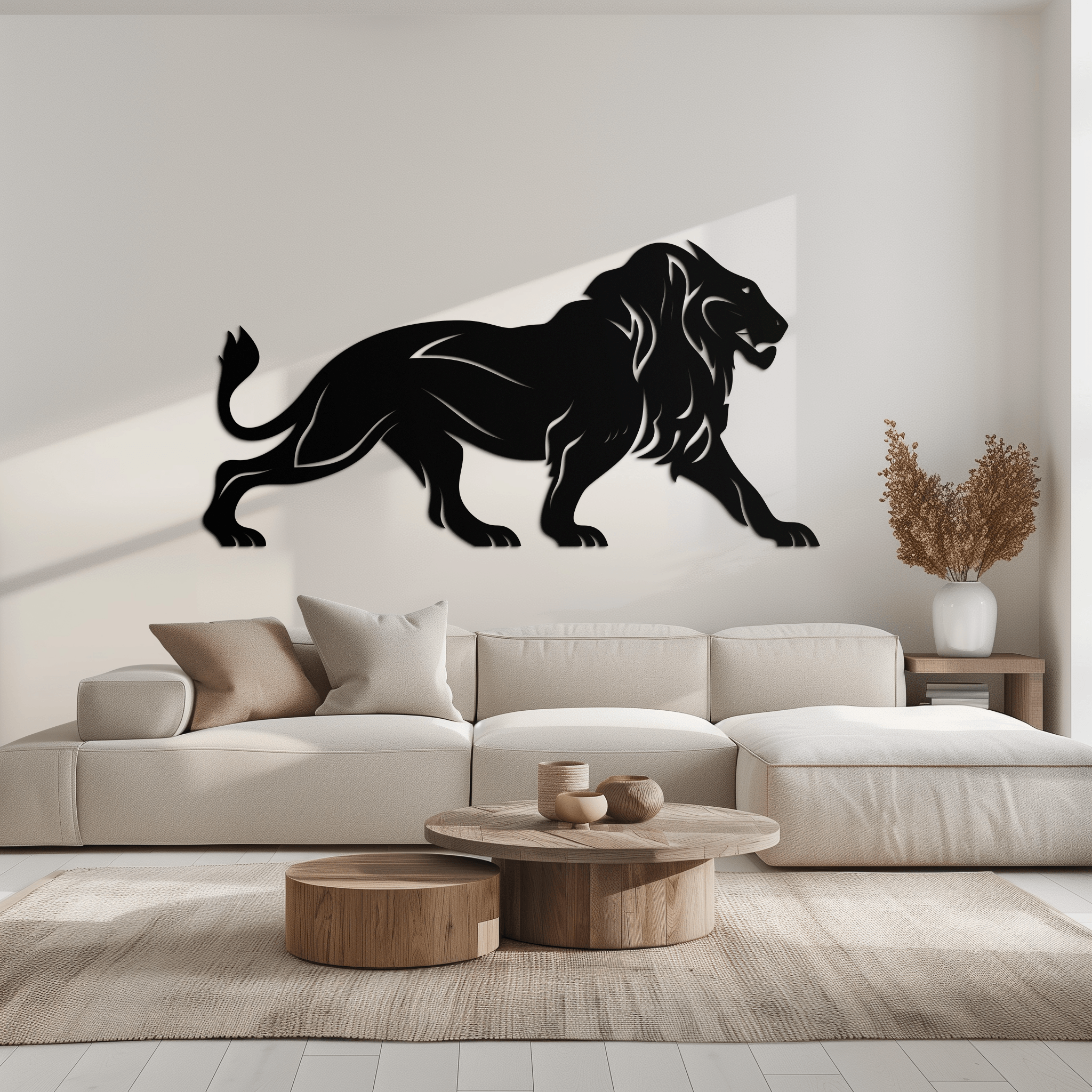 Majestic Lion Wall Art - Steel Wall Decor for Home and Office -KAF002