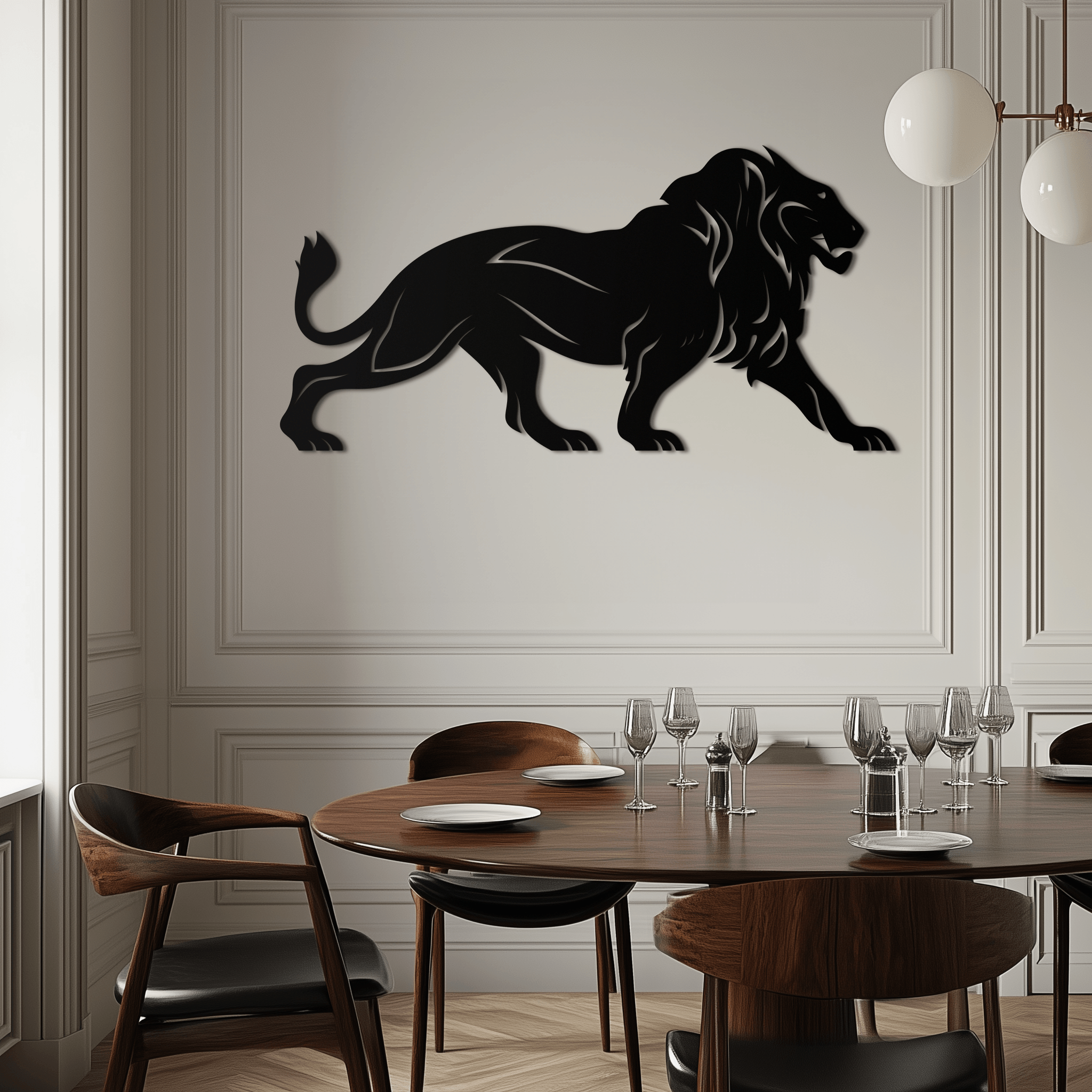 Majestic Lion Wall Art - Steel Wall Decor for Home and Office -KAF002