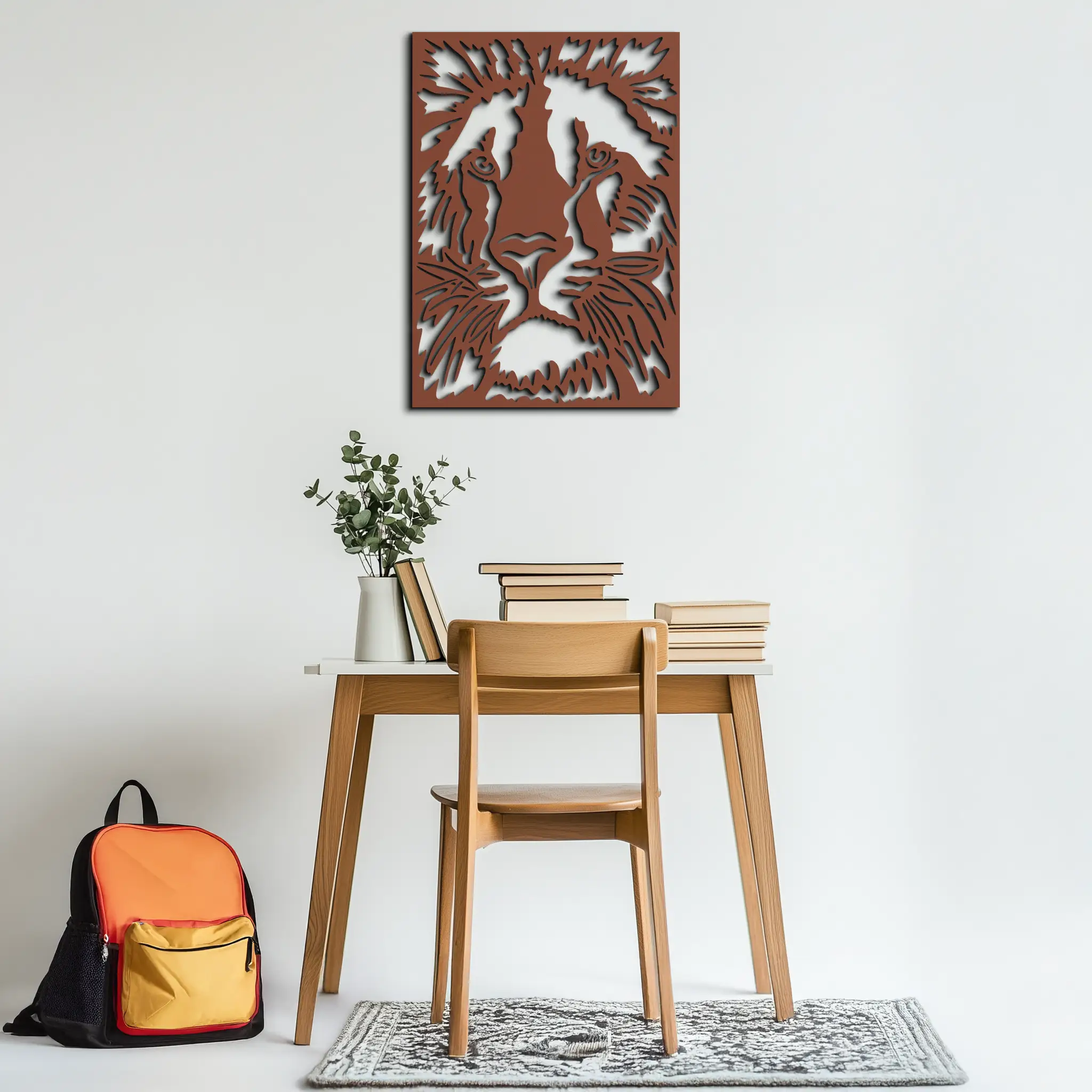 Tiger Face Metal Wall Art - Steel Wall Decor for Home and Office - KAF005