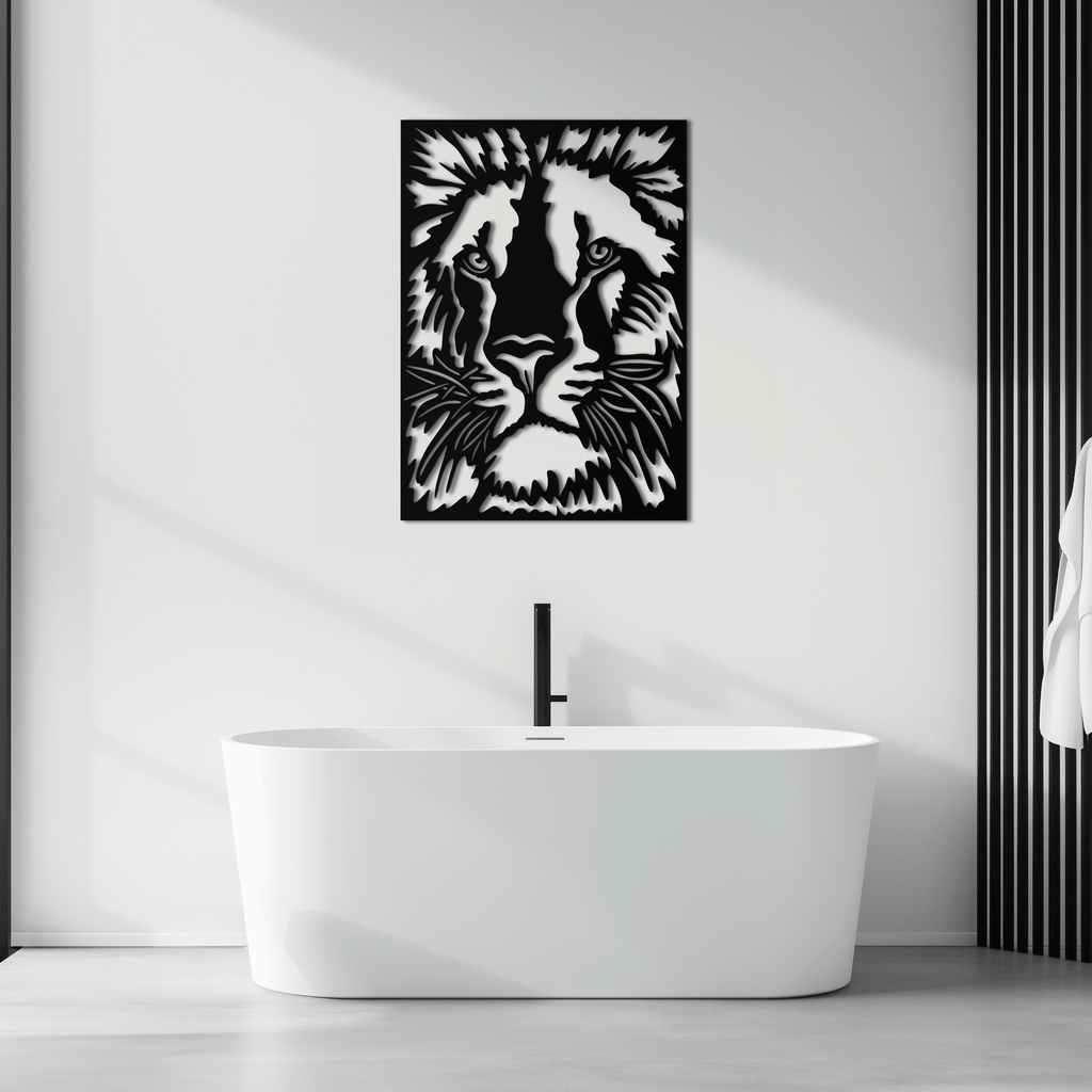 Tiger Face Metal Wall Art - Steel Wall Decor for Home and Office - KAF005