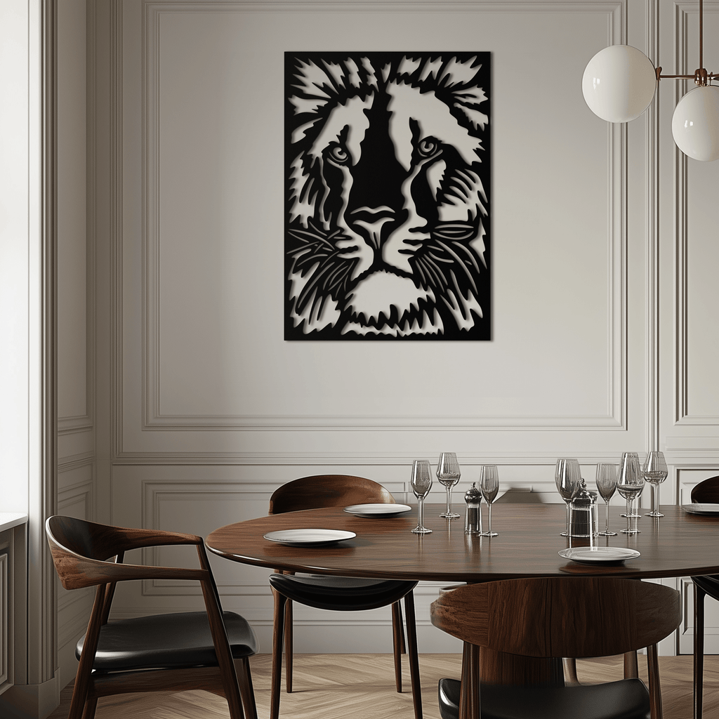 Tiger Face Metal Wall Art - Steel Wall Decor for Home and Office - KAF005