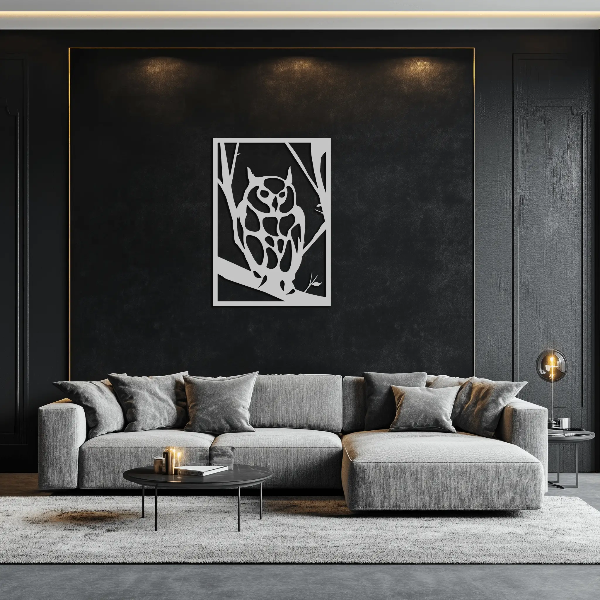 Owl Metal Wall Art - Steel Wall Decor for Home and Office - KAF006