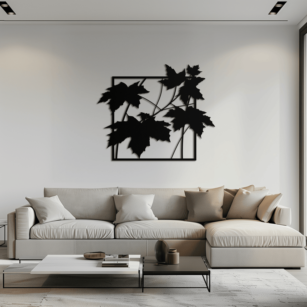 Maple Leaf Metal Wall Art - Steel Wall Decor for Home and Office - KAF012