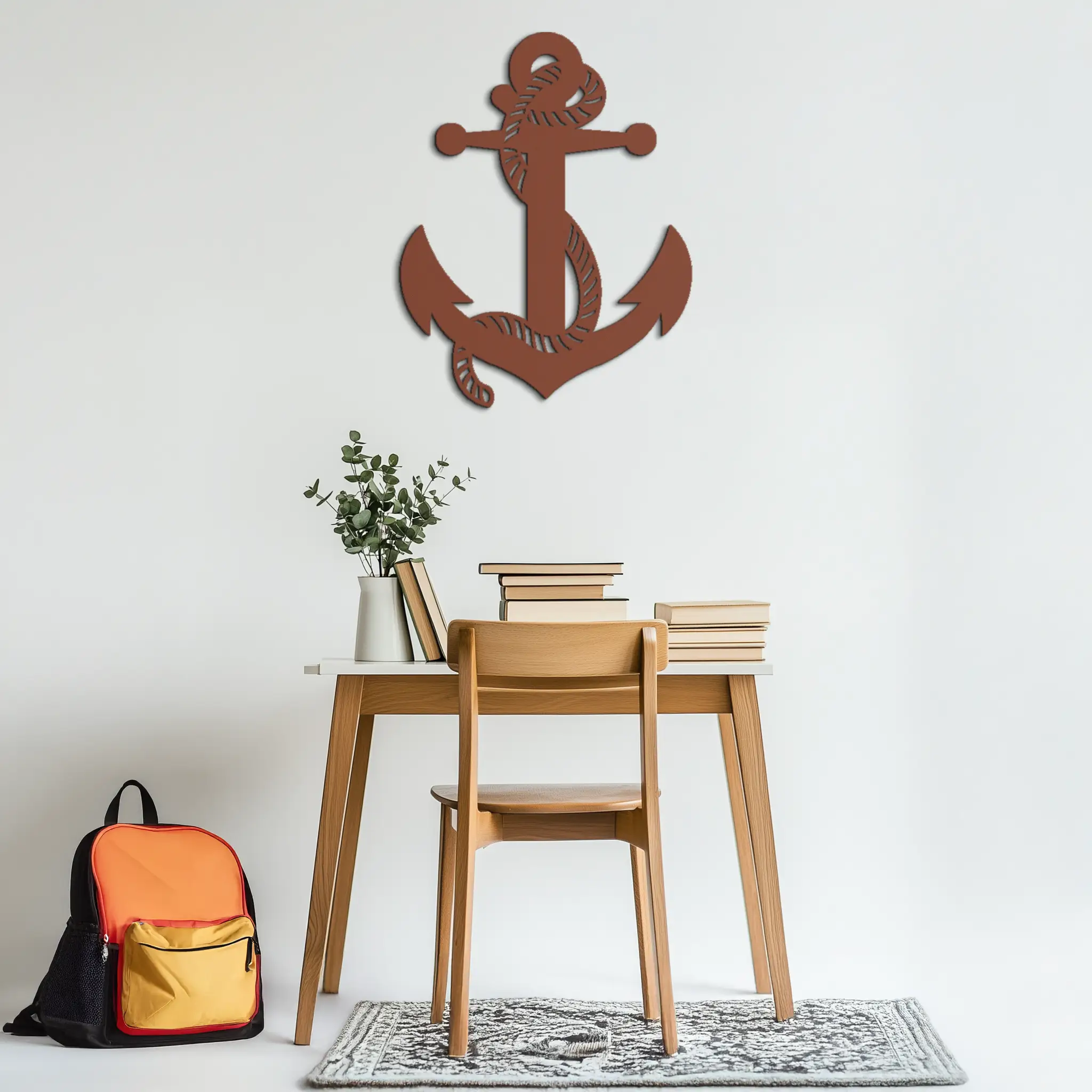Nautical Anchor Metal Wall Art - Steel Wall Decor for Home and Office - KAF044