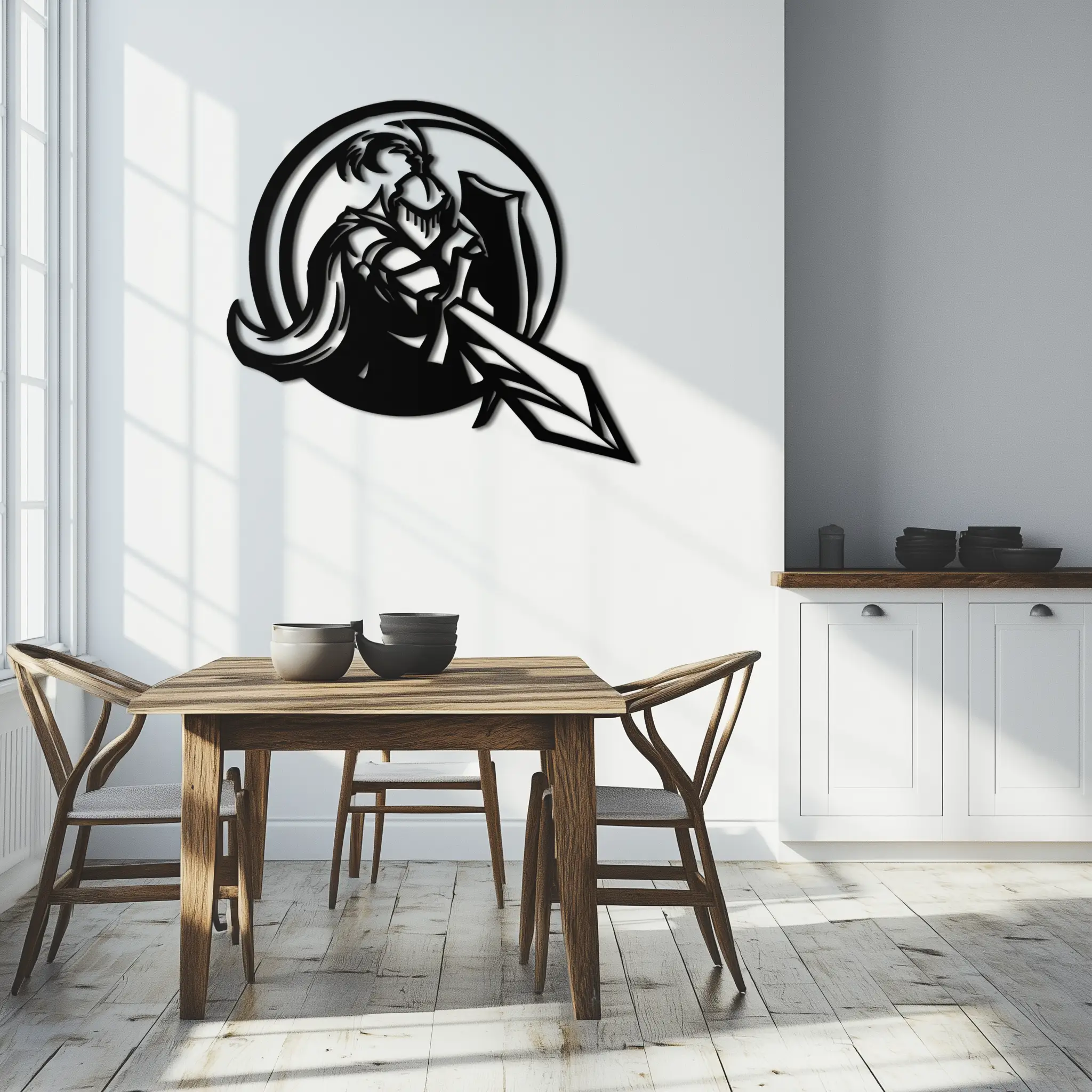 Knight Metal Wall Art - Medieval Warrior Wall Decor - KAF089