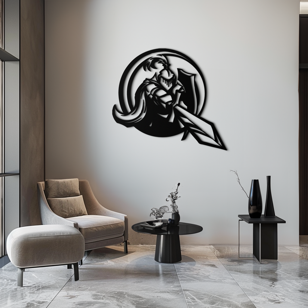 Knight Metal Wall Art - Medieval Warrior Wall Decor - KAF089