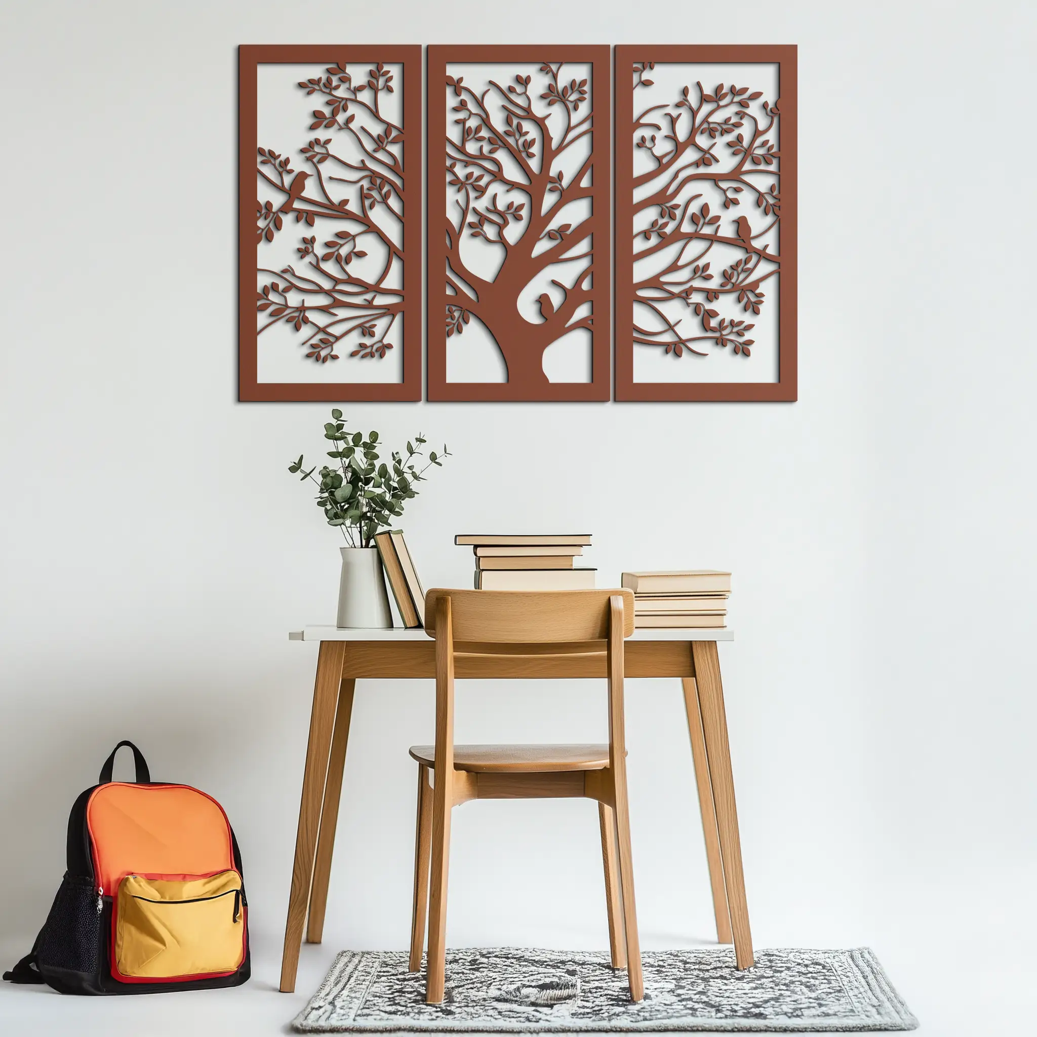 Tree of Life Metal Wall Art - 3-Piece Nature-Inspired Steel Decor - KAF093