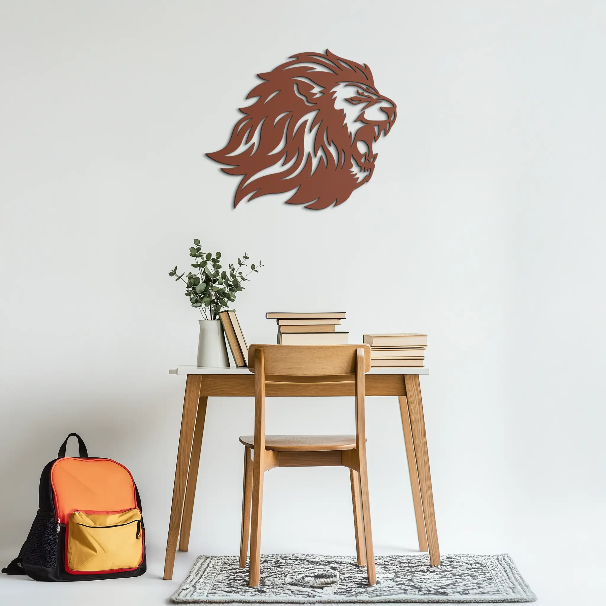 Roaring Lion Metal Wall Art - Fierce Jungle King Steel Decor - KAF095
