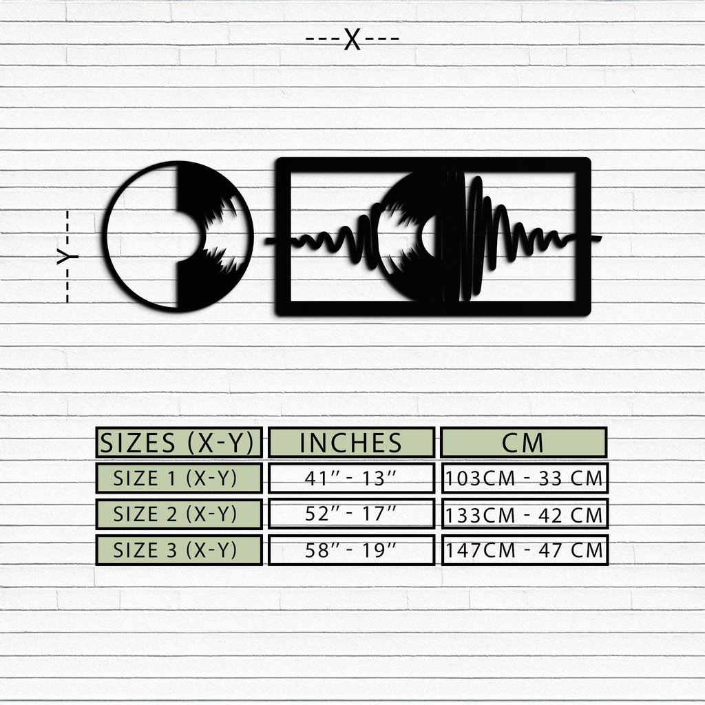 Soundwave Vinyl Record Metal Wall Art - Modern Music-Inspired Steel Wall Decor - KAF133