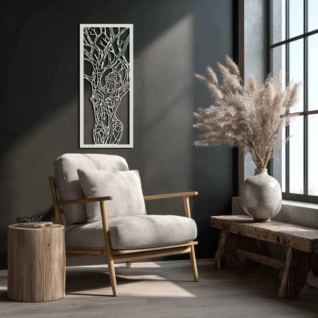 Tree of Life Metal Wall Art – Abstract Feminine Design - KAF138