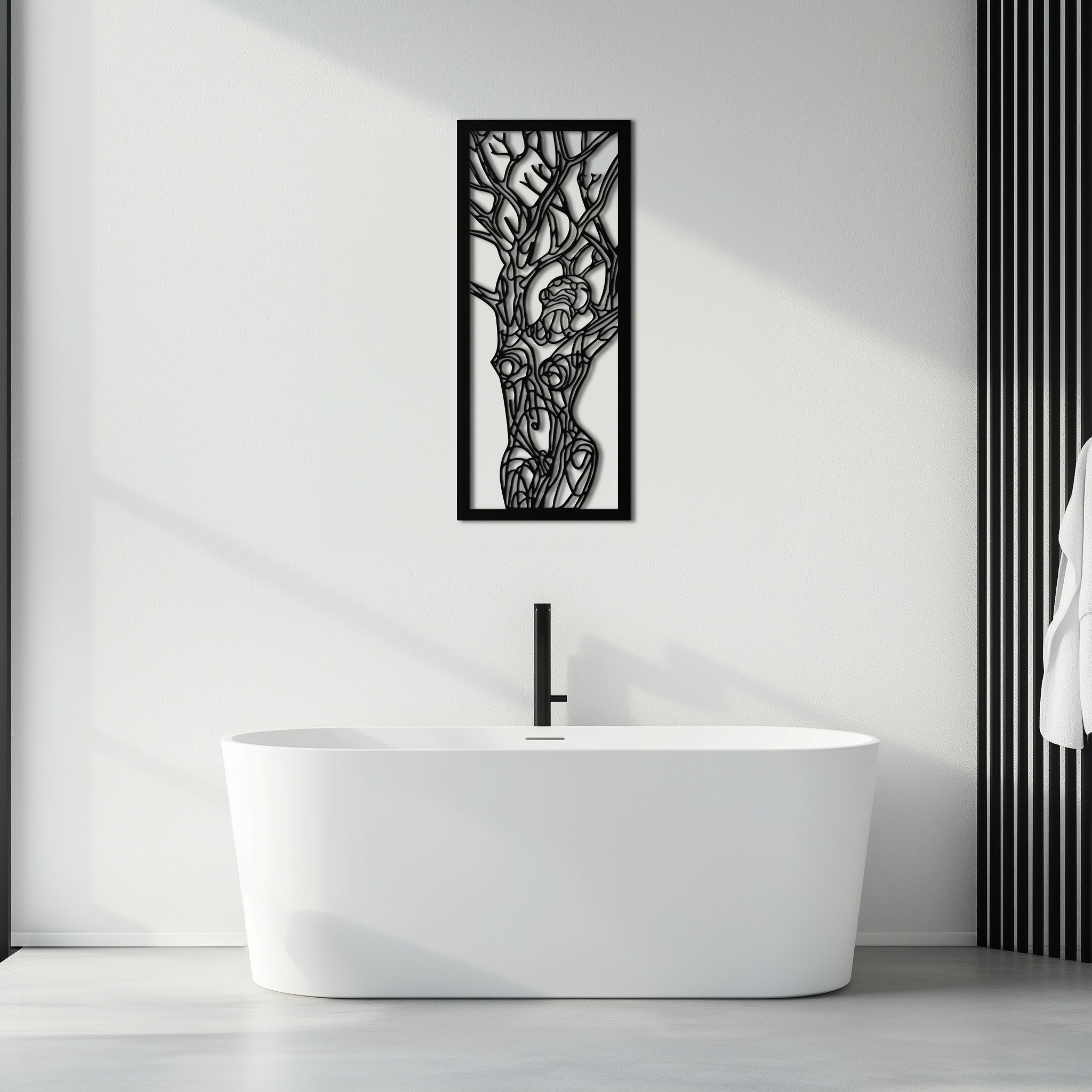 Tree of Life Metal Wall Art – Abstract Feminine Design - KAF138