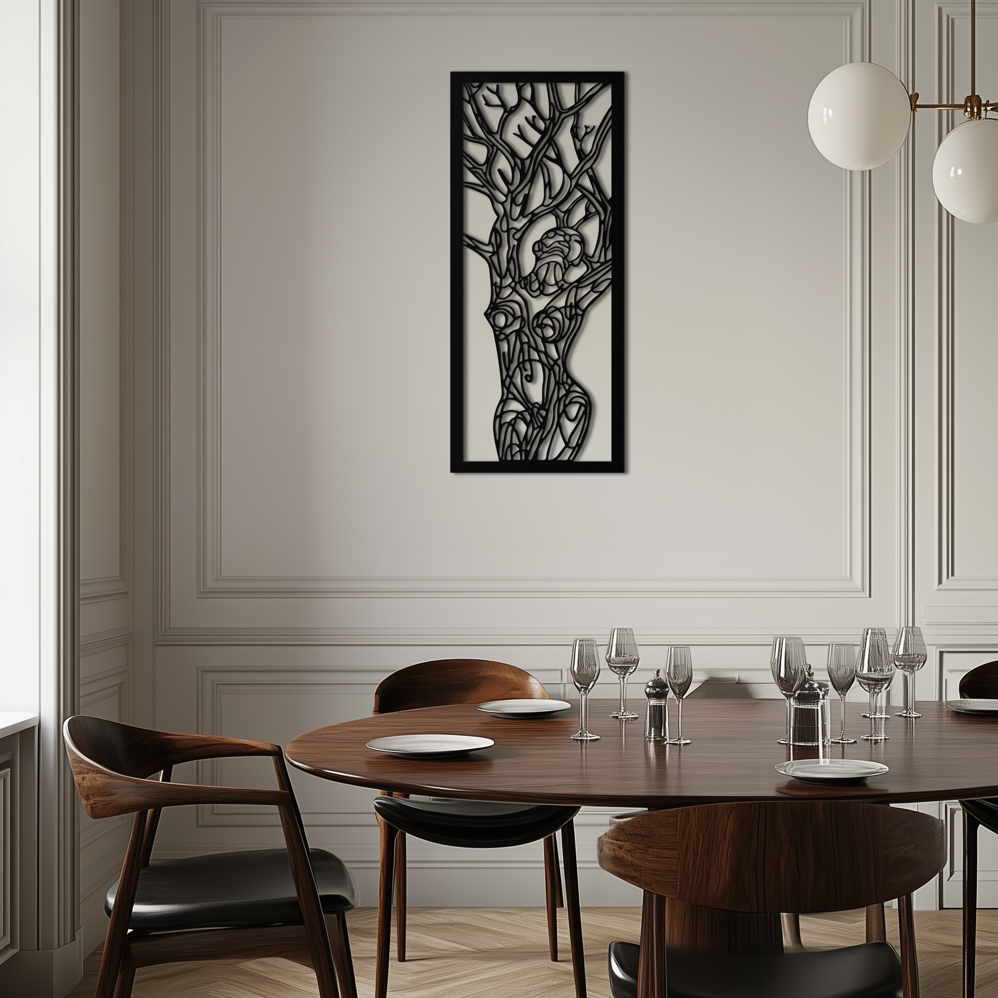 Tree of Life Metal Wall Art – Abstract Feminine Design - KAF138