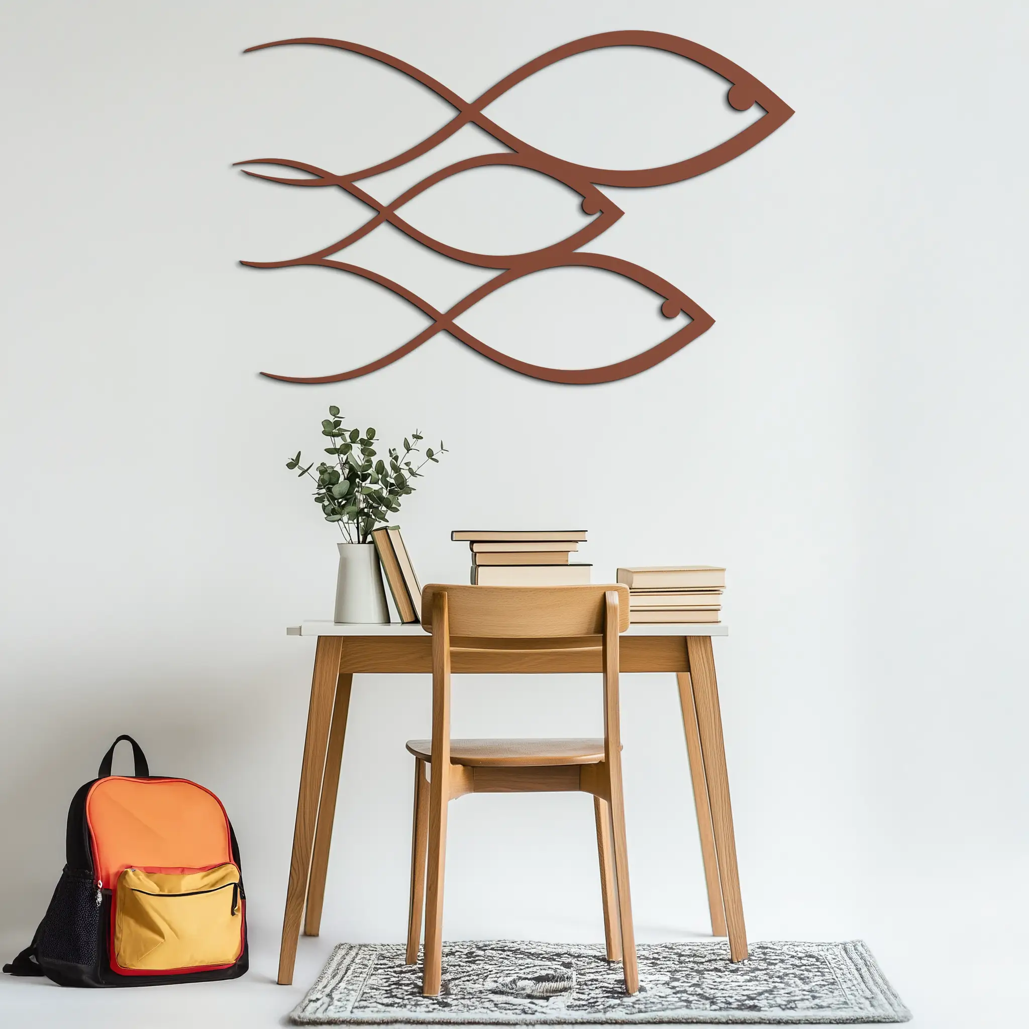 Minimalist Fish Metal Wall Art – Modern Coastal Decor - KAF139