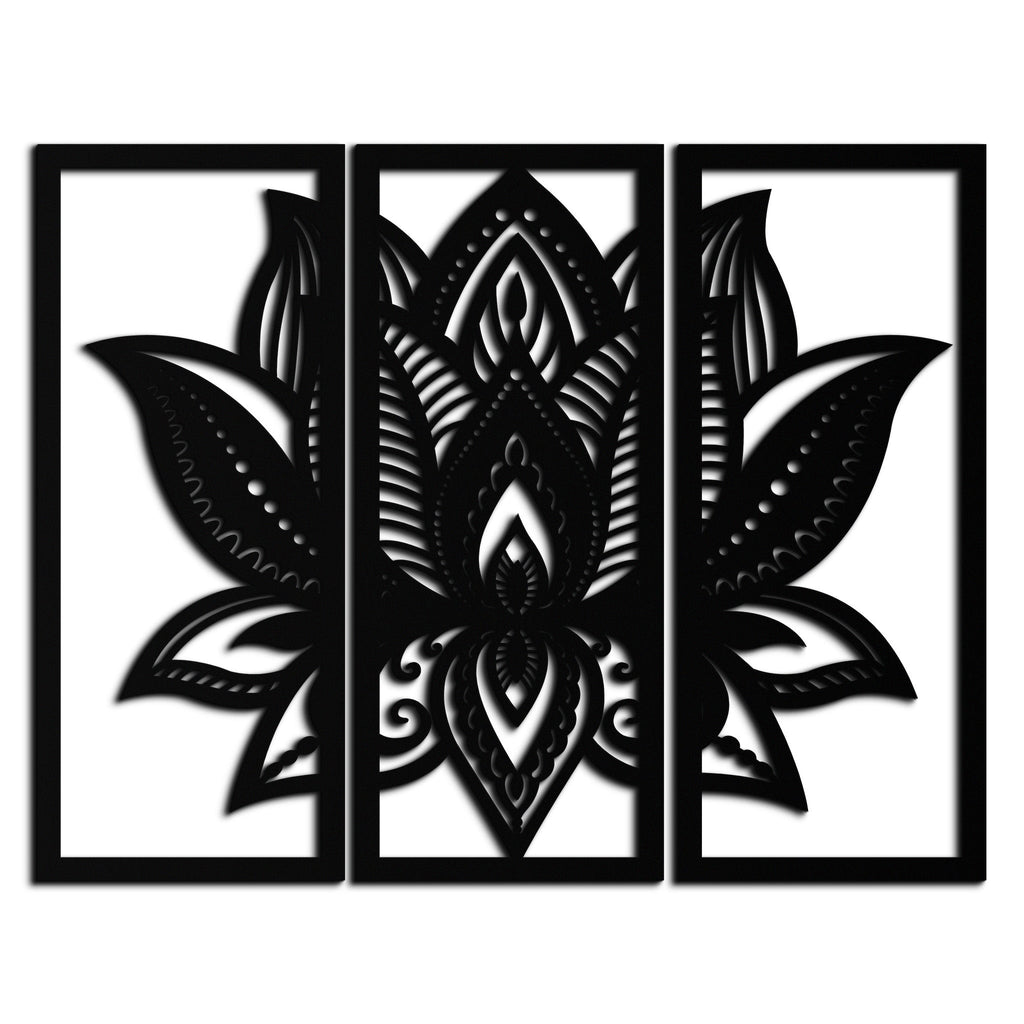 Mandala Lotus Metal Wall Art - Elegant & Spiritual Home Decor - KAF148