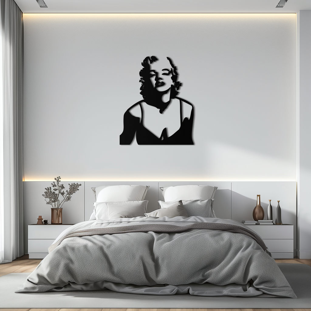 Glamorous Marilyn Monroe Metal Wall Art – Iconic Pop Art Steel Decor - KAF153