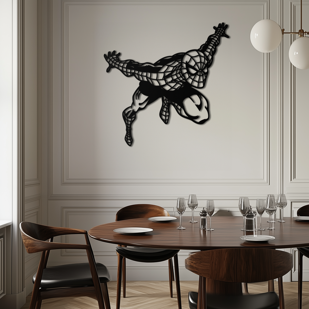 Spider-Man Metal Wall Art - Geometric Superhero Wall Decor - KAF155