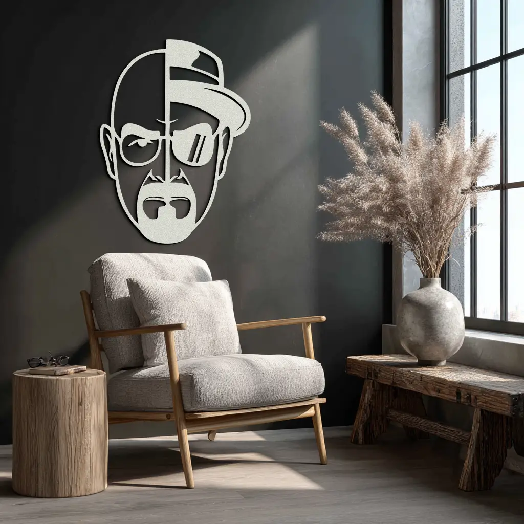 Walter White Metal Wall Art - Iconic TV Show Decor- KAF183