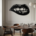 Geometric Lips Metal Wall Art - Bold & Modern Statement Piece- KAF186