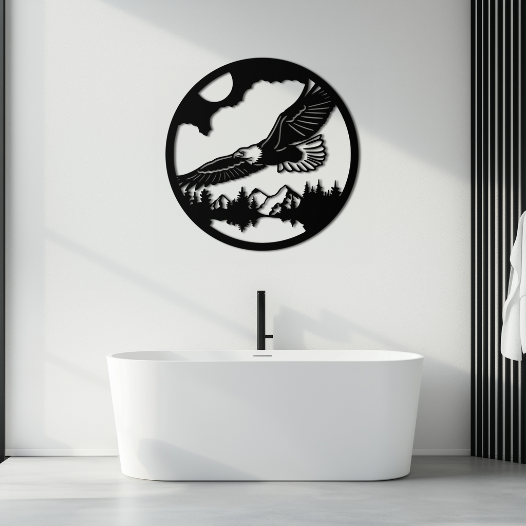 Majestic Eagle Metal Wall Art - Nature-Inspired Decor - KAF201