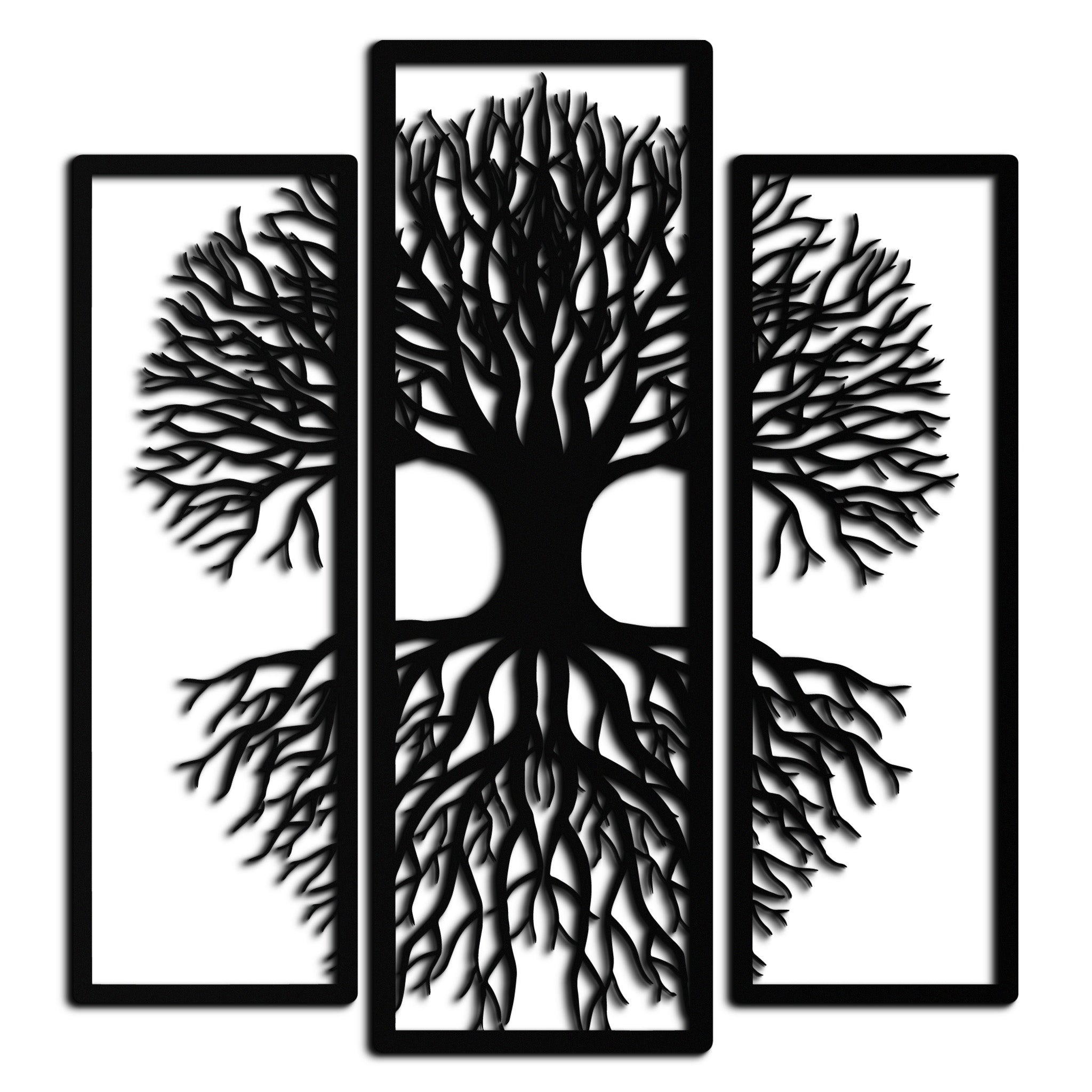 Tree of Life Metal Wall Art – 3-Panel Nature Decor - KAF214