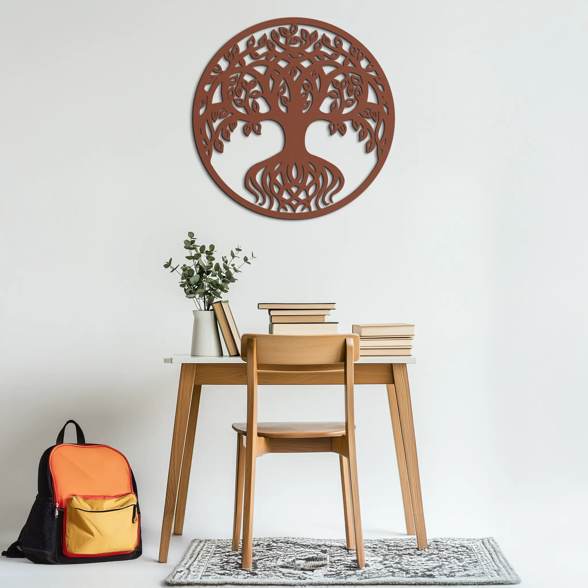 Round Tree of Life Metal Wall Art – Nature-Inspired Decor - KAF217